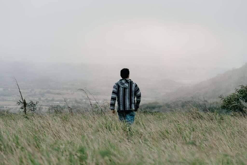 A guy on landscape